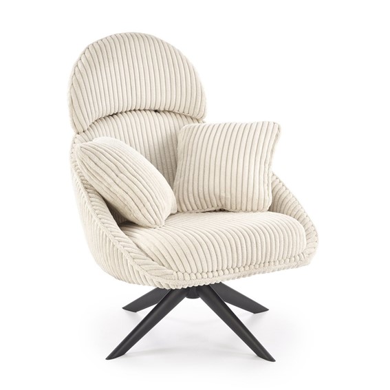 Fotel Wypoczynkowy MERRY 2 z Funkcją Obracania Kremowy