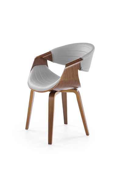 Krzesło K544 Popielaty/Orzechowy