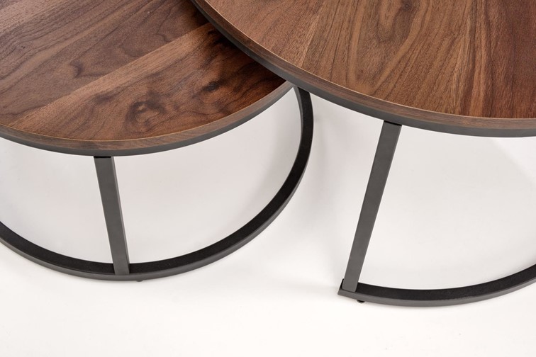 Zestaw 2 Ław JAVA Czarny/Orzechowy