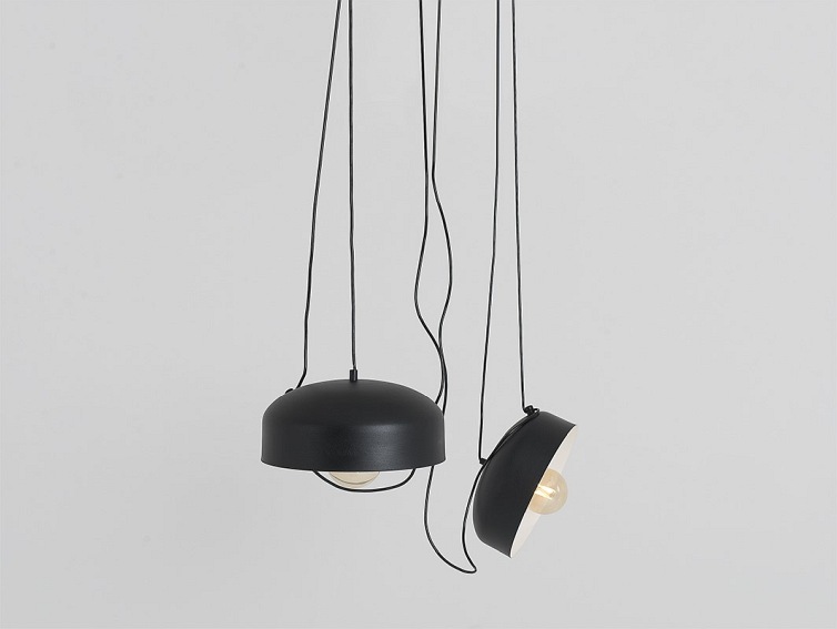 Lampa wisząca POPO FLAT L 2 – czarny