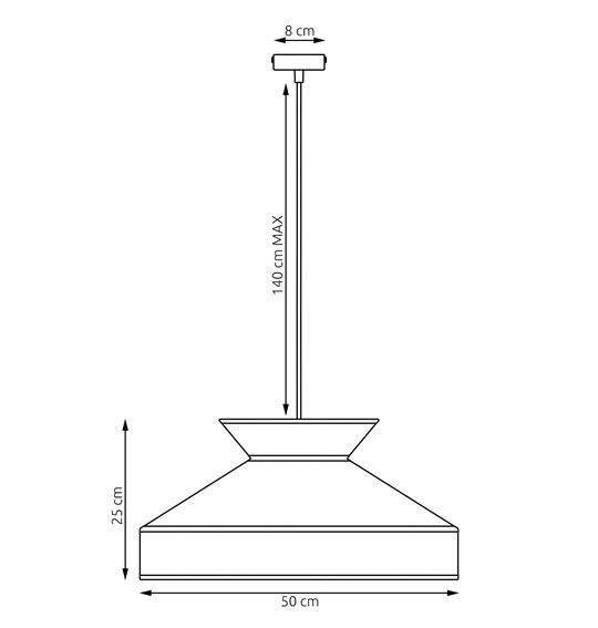 Lampa Wisząca SIESTA 1 Niebieski