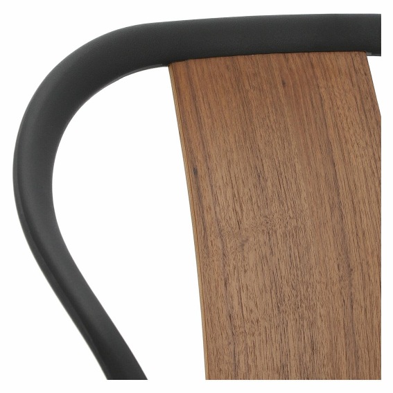 Krzesło BELLA Czarny/Orzech