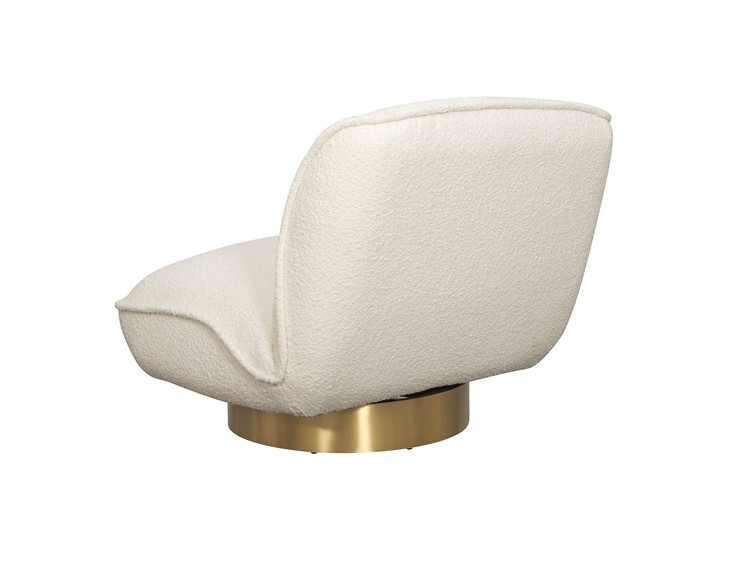 Fotel NUA N18-1 Biały/Złoty