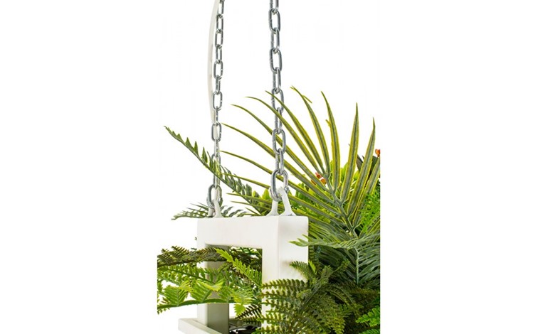 Lampa Wisząca/Kwietnik SEMIRA 100 INDUSTRIAL Biały/Zielony