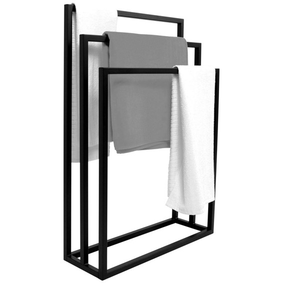 Wieszak Łazienkowy Potrójny KAJA HOME KS-11 TOWEL III Czarny