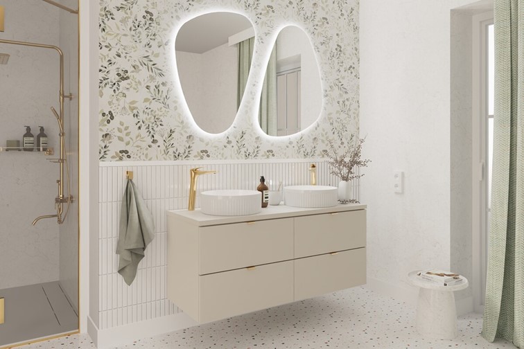 Blat Łazienkowy DALIA 120cm Kaszmirowy Mat