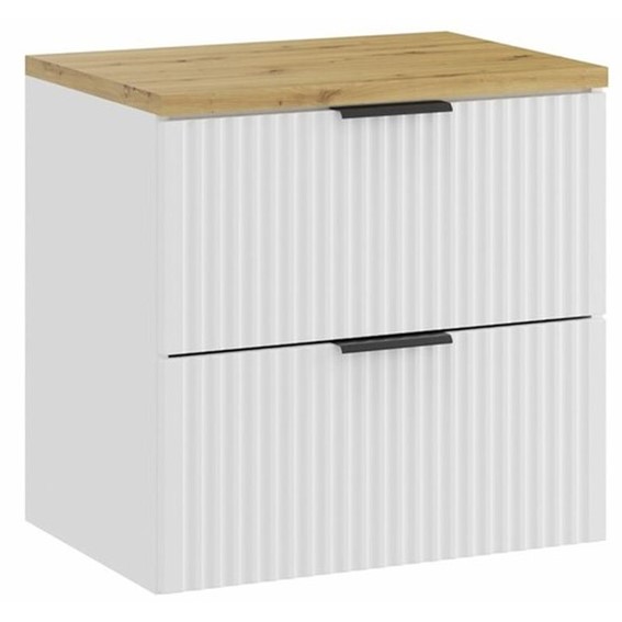 Zestaw Meblowy ADEL 60cm Biały Mat/Dąb Artisan