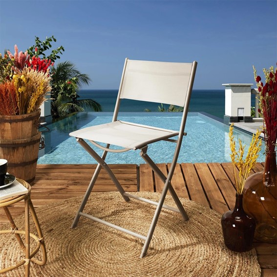 Krzesło Składane ELBA Beżowy