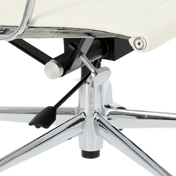 Fotel Biurowy CH1171T 58x59x79-88 Biała Skóra/Chrom