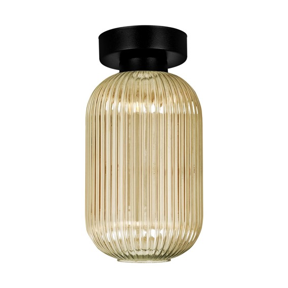 Lampa Sufitowa FADIGA K-5742 Bursztynowy/Czarny