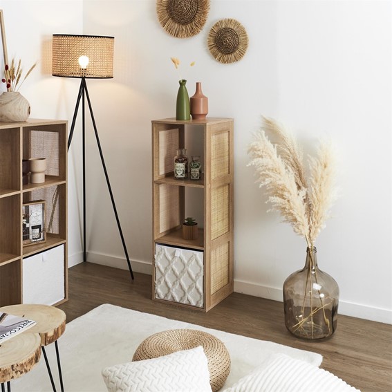 Regał KALI 3 Półki Naturalny