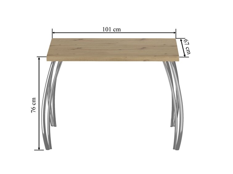 Stół ST(B)-FX 67x101 II Dąb Artisan/Chrom