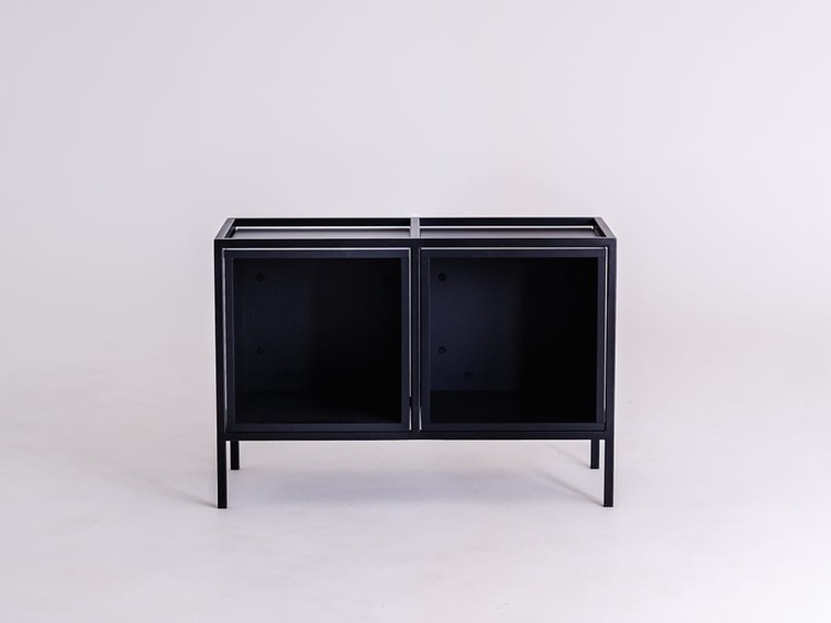 Regał SKAP BLACK 2R1 BOKS x2 Czarny