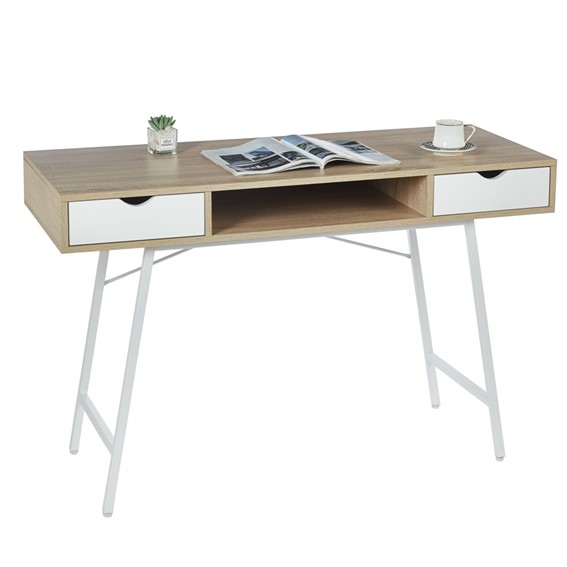 Biurko B18-FX Dąb Sonoma/Biały