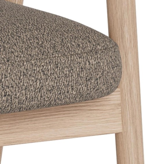 Krzesło CALVIN Brązowy/Dąb Bielony