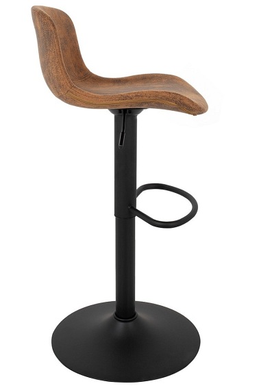 Krzesło Barowe Regulowane STOR PU Brązowy