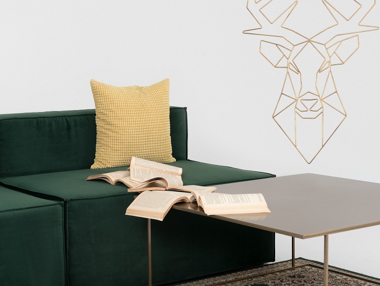 Stół Kawowy Walt Metal 100x100 Złoty