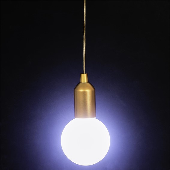 Lampa Wisząca Żarówka Złoty L