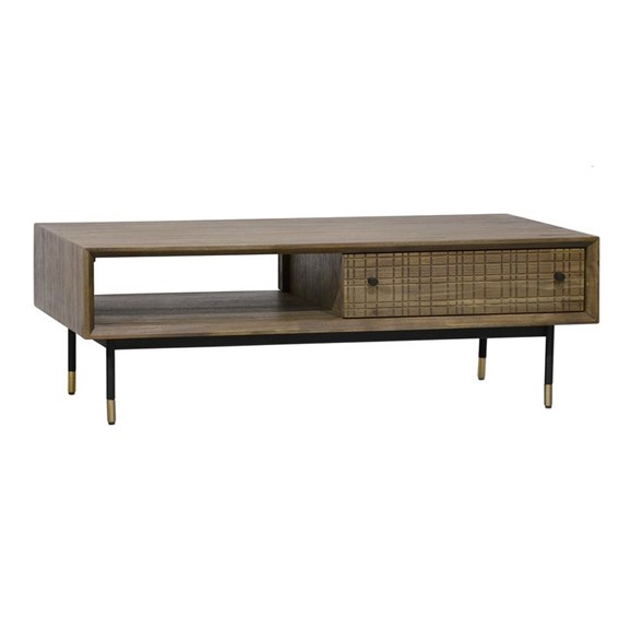 Ława MAZE L06-DRW Czarny/Brązowy