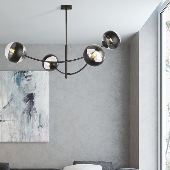 Lampa Wisząca HUNTER 4 STRIPE Czarny