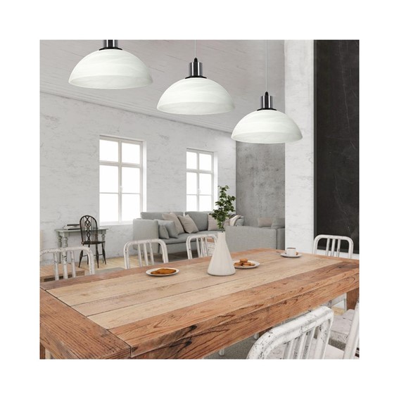 Lampa Wisząca DAVIO Chrom/Czarny