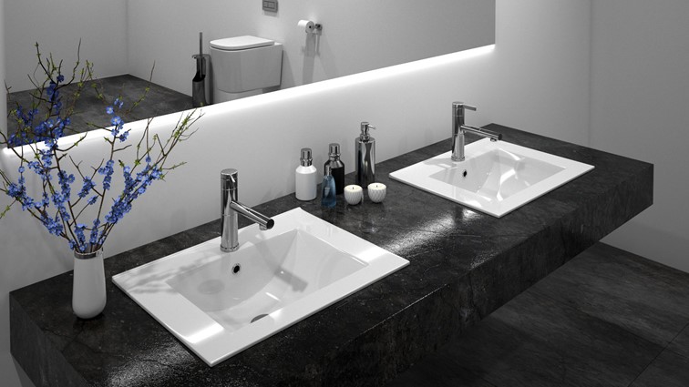 Umywalka Wpuszczana DAFNE 60 Biały