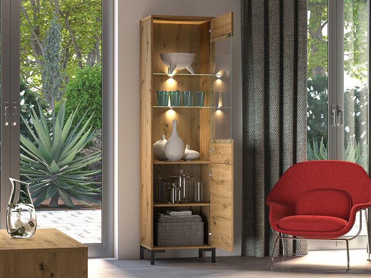 Witryna NEVIO 18 Dąb Artisan