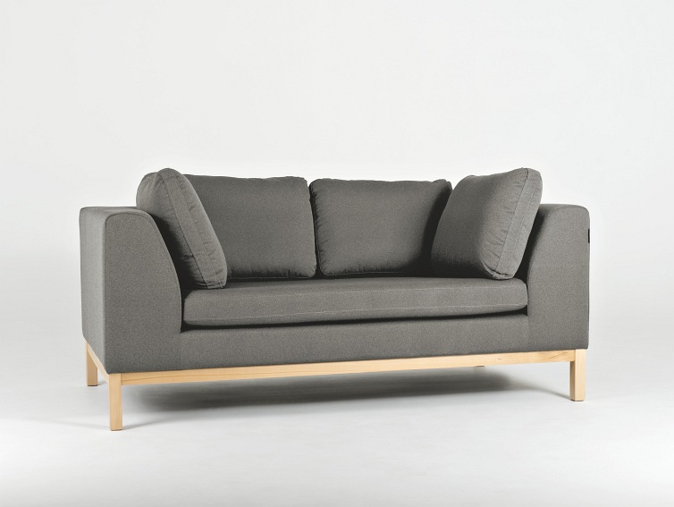 Sofa 2 os. Ambient Wood 171x98x67 Kwarc/Naturalny