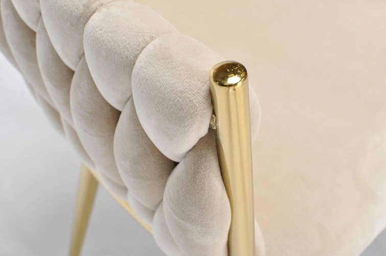 Krzesło ROSA Złoty/Beżowy