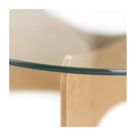 Stolik Kawowy MADERA Fi84cm Naturalny