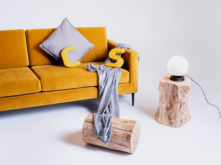 Sofa 3 os. Vergan 212x88x82 Marakuja/Czarny