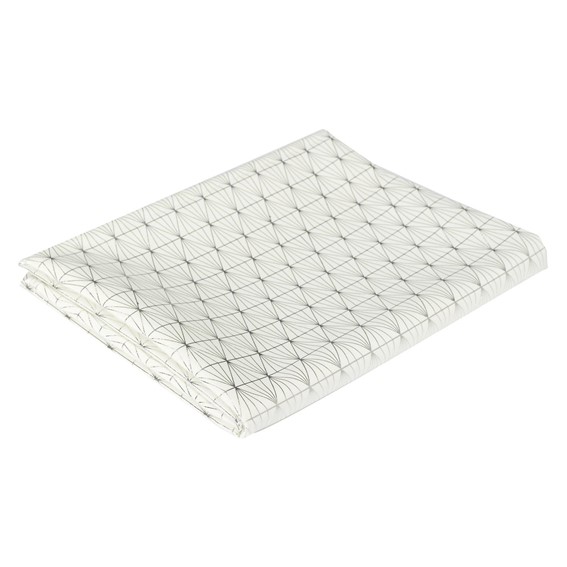 Obrus GEOMETRIC DORE 140x250cm Biały/Srebrny