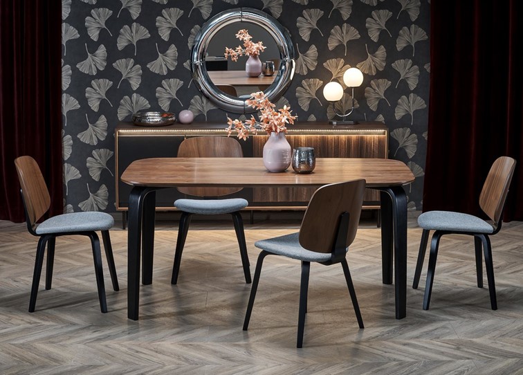 Stół PEDRO 160x90 Czarny/Orzech