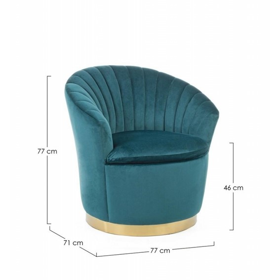 Fotel GILLES Niebieski