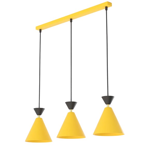 Lampa Wisząca KLEVER 3 Pomarańczowy/Czarny