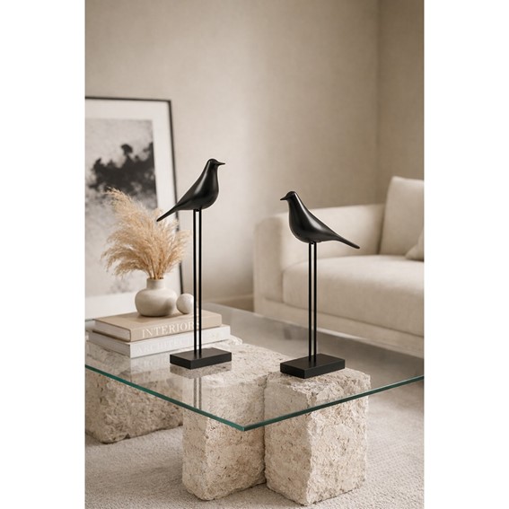 Zestaw 2 Dekoracji SHP BIRDY Czarny