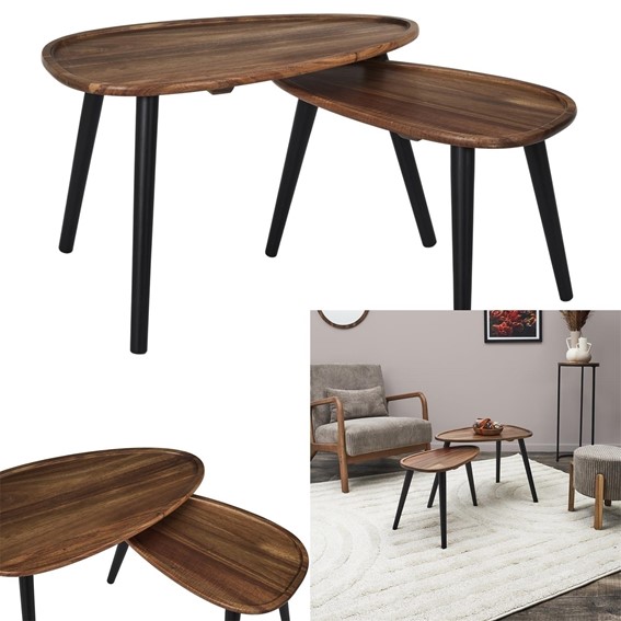 Zestaw 2 Stolików NOBY Akacja