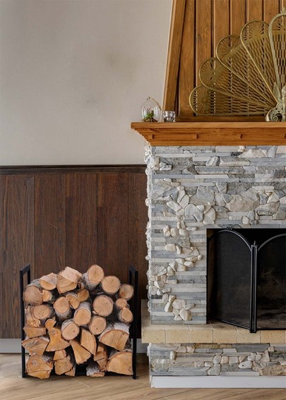 Stojak Na Drewno KAJA HOME KS-14 WOOD S Czarny