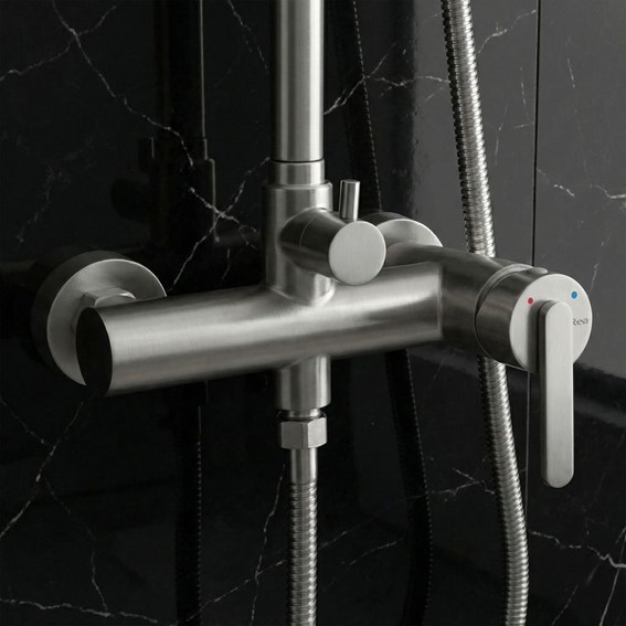 Zestaw Natryskowy ONTARIO Nikiel Szczotkowany