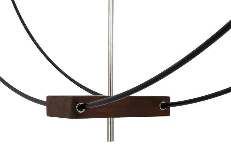 Zegar Ścienny DOBLE RING 14x60x80 Czarny/Brązowy