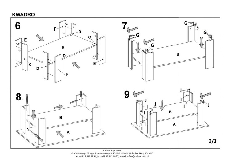 Ława KWADRO Ciemny Orzech