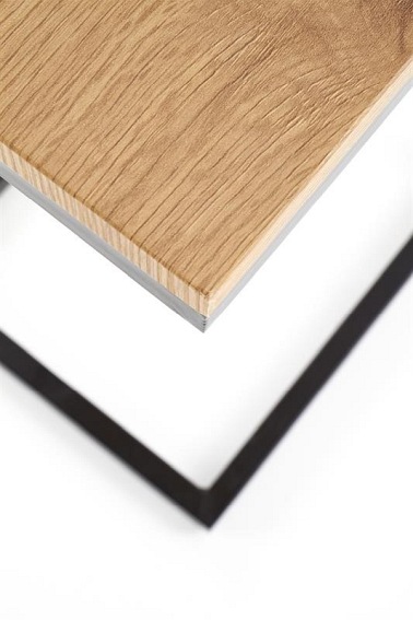 Ława Nisa 30x40x60 Dąb Złoty/ Czarny