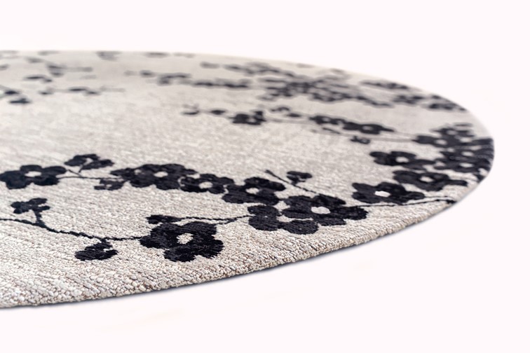 Dywan SAKURA NIGHT SNOW ROUND 9835 Fi240cm Biały/Czarny
