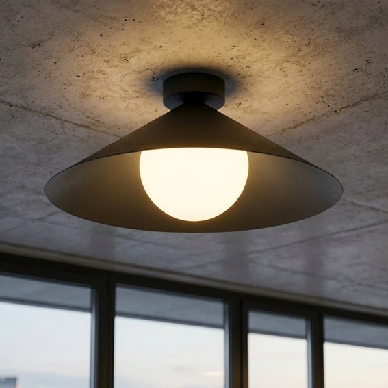Lampa Sufitowa MONO 1M Czarny/Opal