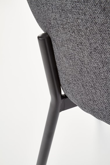 Zestaw 4x Krzesło K373 Czarny/Popielaty