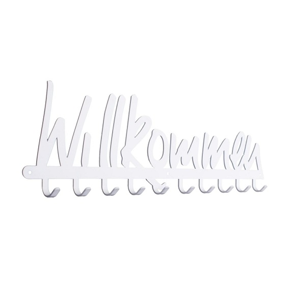 Wieszak Ścienny Willkommen 4x63x18 Biały