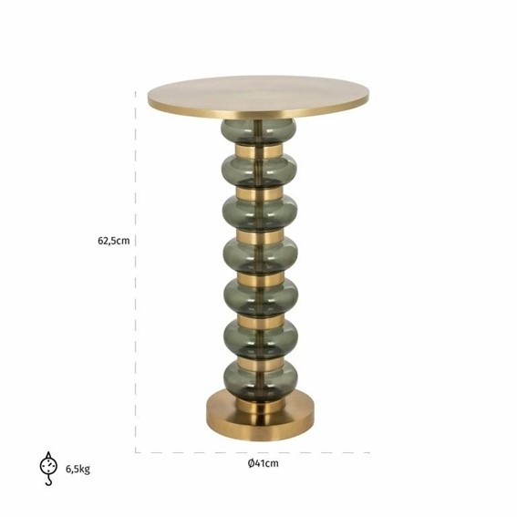 Stolik BOWIENE Fi41cm Zielony