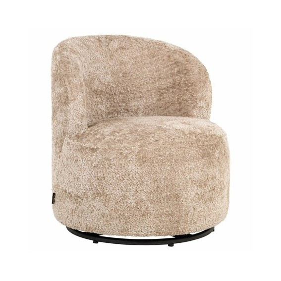 Fotel Dziecięcy JACKIE Obrotowy Ciemny Beż