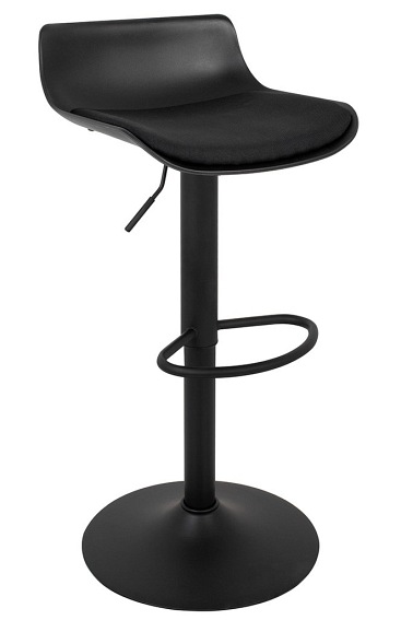 Krzesło Barowe Regulowane Snap Bar Tap 46x43x74 Czarny