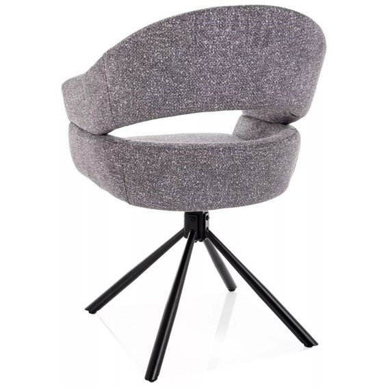 Krzesło BORGO LEO Szary/Czarny Mat